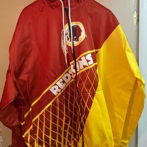 Washington Red and Yellow Redskins Hoodie 5XL